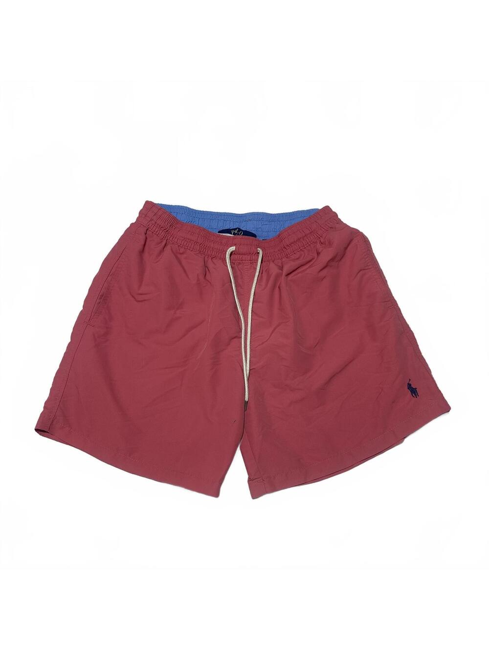 Polo Ralph Lauren Swim Trunks Shorts Red Lined Men Medium Drawstring